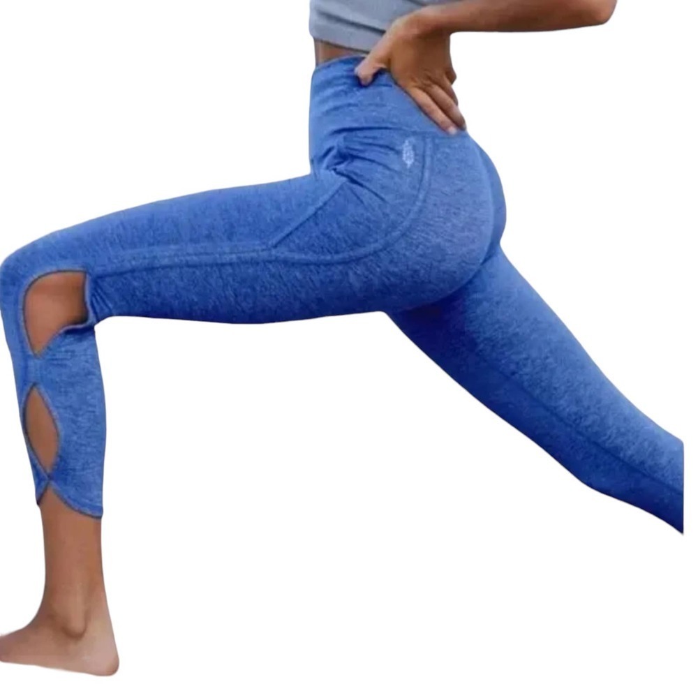 Free People Movement Yoga Hi Rise Infinity Leggings Bright Ocean Blue  Size S